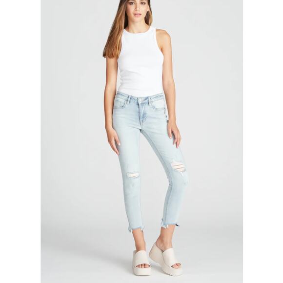 New with tags Vigoss MARLEY MID RISE SKINNY - LIGHT WASH SZ 30 - Picture 1 of 16